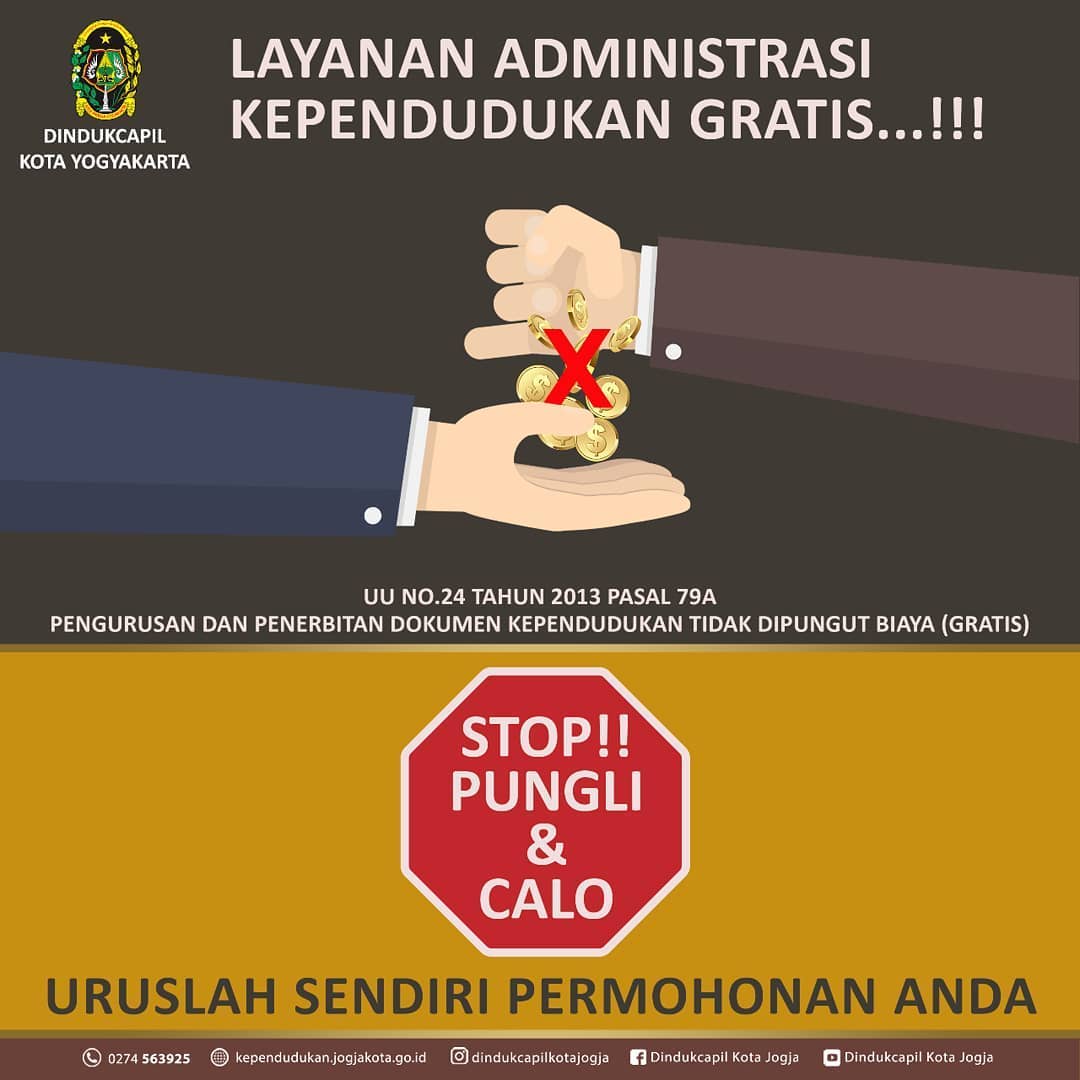 Stop Pungli dan Calo Layanan Administrasi Kependudukan