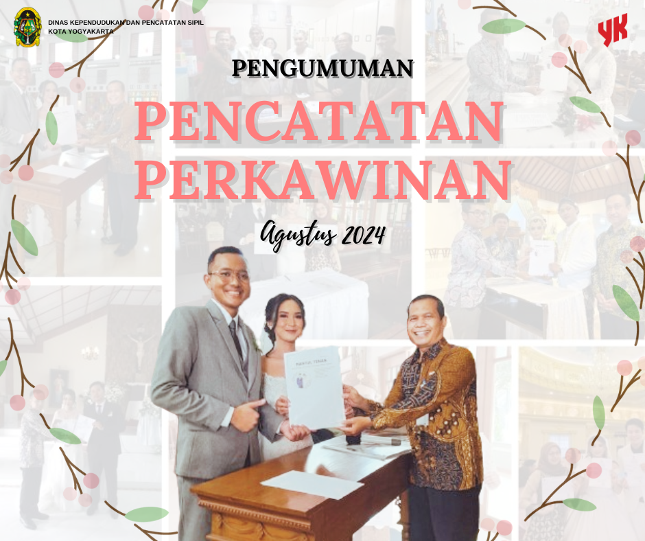 Pengumuman Pencatatan Perkawinan Bulan Agustus 2024