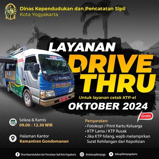 Layanan Drive Thru KTP-El Bulan Oktober 2024