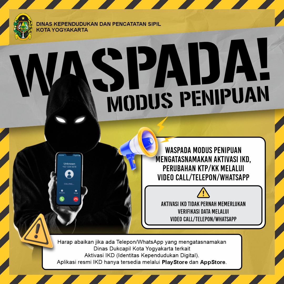 Waspada terhadap Modus Penipuan yang mengatasnamakan Aktivasi IKD, Perubahan KTP/KK melalui WhatsApp